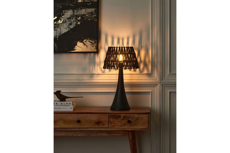 Dalino Bordlampe 47 cm E27 - Svart - Belysning - Innendørsbelysning & Lamper - Nattlampe - Nattlampe bord