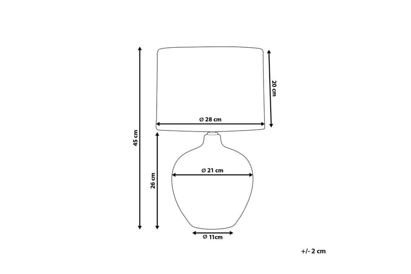 Dellgavo Bordlampe 45 cm E27 - Flerfarget - Belysning - Innendørsbelysning & Lamper - Nattlampe - Nattlampe bord