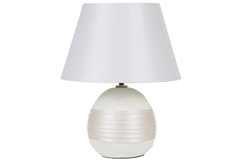 Evarado Bordlampe 37 cm E27 - Beige/Kremhvit - Belysning - Innendørsbelysning & Lamper - Nattlampe - Nattlampe bord