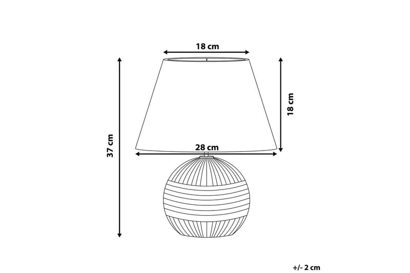 Evarado Bordlampe 37 cm E27 - Beige/Kremhvit - Belysning - Innendørsbelysning & Lamper - Nattlampe - Nattlampe bord