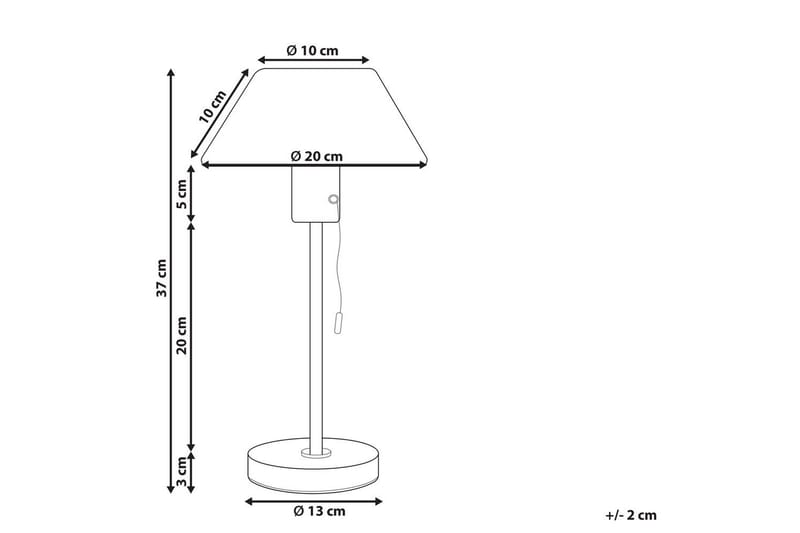 Filfla Bordlampe 37 cm E27 - Lysegrå - Belysning - Innendørsbelysning & Lamper - Nattlampe - Nattlampe bord