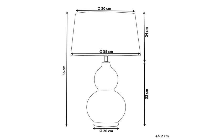 Fiorita Bordlampe 56 cm E27 - Grå/Beige - Belysning - Innendørsbelysning & Lamper - Nattlampe - Nattlampe bord