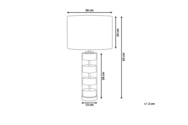 Giannutri Bordlampe 65 cm E27 - Gull/Hvit - Belysning - Innendørsbelysning & Lamper - Nattlampe - Nattlampe bord