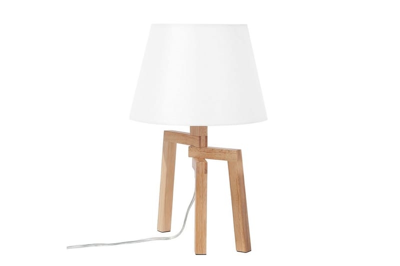 Gorgona Bordlampe 42 cm E14 - Lyst tre/Hvit - Belysning - Innendørsbelysning & Lamper - Nattlampe - Nattlampe bord