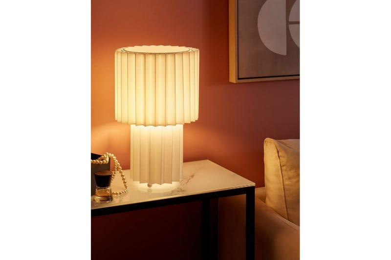 Gozocap Bordlampe 40 cm E27 - Hvit - Belysning - Innendørsbelysning & Lamper - Nattlampe - Nattlampe bord