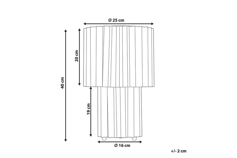 Gozocap Bordlampe 40 cm E27 - Hvit - Belysning - Innendørsbelysning & Lamper - Nattlampe - Nattlampe bord