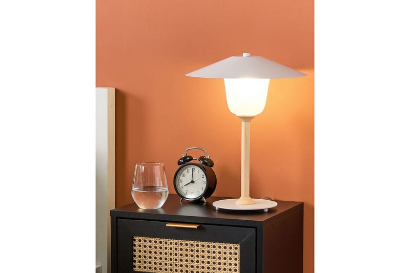 Imbros Bordlampe 39 cm E14 - Lyst tre/Hvit - Belysning - Innendørsbelysning & Lamper - Nattlampe - Nattlampe bord