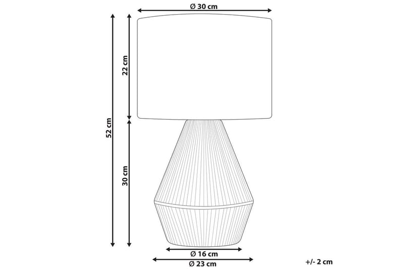 Kafelaina Bordlampe 52 cm E27 - Natur/Hvit - Belysning - Innendørsbelysning & Lamper - Nattlampe - Nattlampe bord