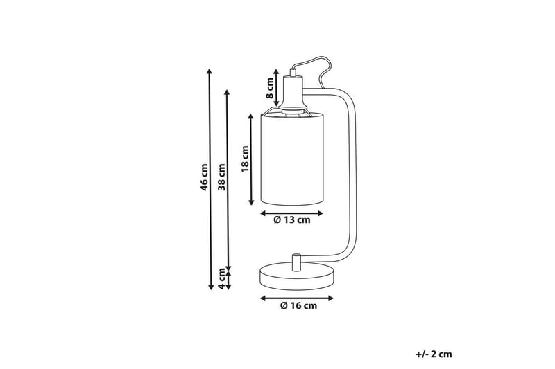 Kallisti Bordlampe 46 cm E27 - Kobber/Hvit - Belysning - Innendørsbelysning & Lamper - Nattlampe - Nattlampe bord