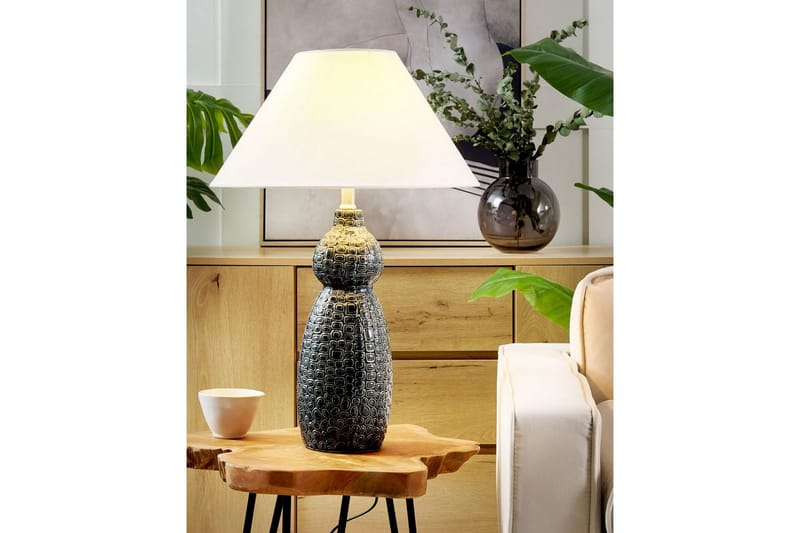 Kastellorizo Bordlampe 60 cm E27 - Mørkeblå/Hvit - Belysning - Innendørsbelysning & Lamper - Nattlampe - Nattlampe bord