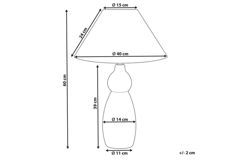 Kastellorizo Bordlampe 60 cm E27 - Mørkeblå/Hvit - Belysning - Innendørsbelysning & Lamper - Nattlampe - Nattlampe bord