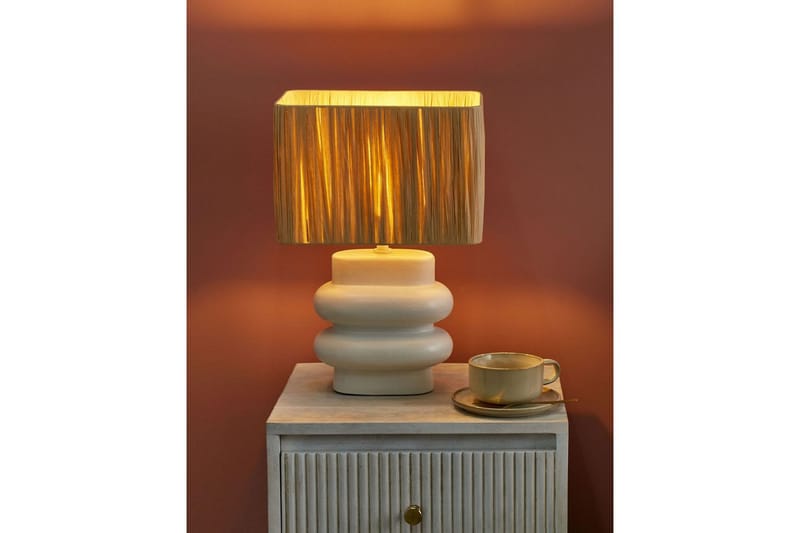 Kulsa Bordlampe 42 cm E27 - Hvit/Beige - Belysning - Innendørsbelysning & Lamper - Nattlampe - Nattlampe bord