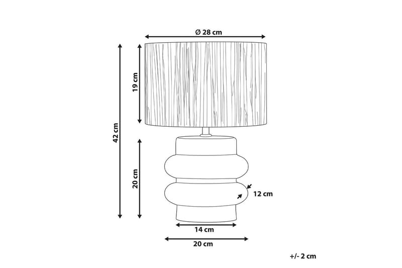 Kulsa Bordlampe 42 cm E27 - Hvit/Beige - Belysning - Innendørsbelysning & Lamper - Nattlampe - Nattlampe bord