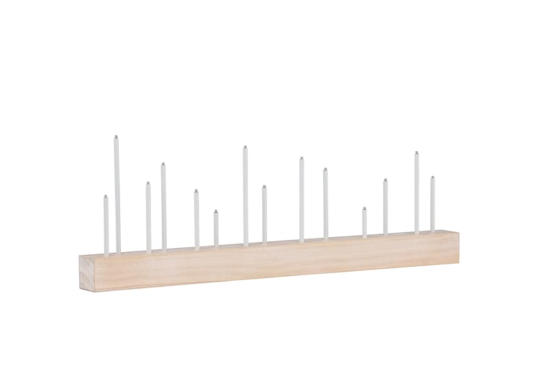 Kungsberget Adventsstake 24 cm - Whitewash - Belysning - Innendørsbelysning & Lamper - Nattlampe - Nattlampe bord