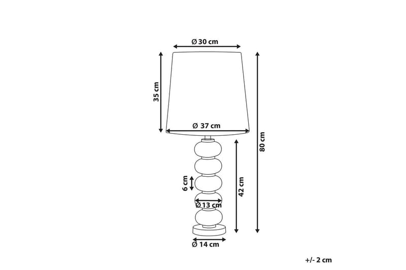 Laros Bordlampe 80 cm E27 - Hvit/Gull - Belysning - Innendørsbelysning & Lamper - Nattlampe - Nattlampe bord