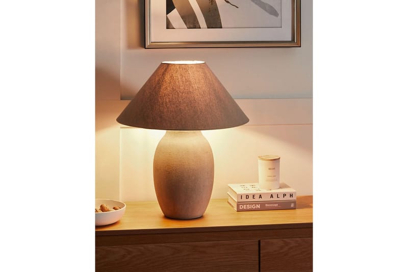 Liwdo Bordlampe 58 cm E27 - Lysegrå - Belysning - Innendørsbelysning & Lamper - Nattlampe - Nattlampe bord