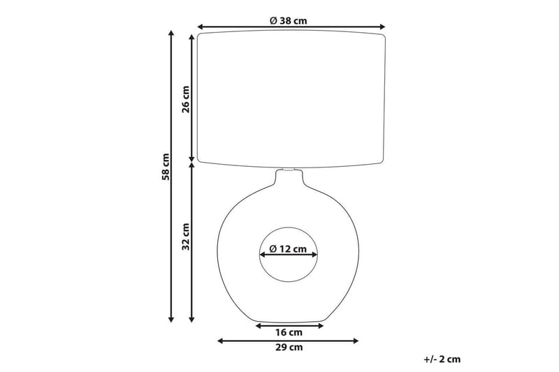 Losventa Bordlampe 58 cm E27 - Lys beige/Hvit - Belysning - Innendørsbelysning & Lamper - Nattlampe - Nattlampe bord