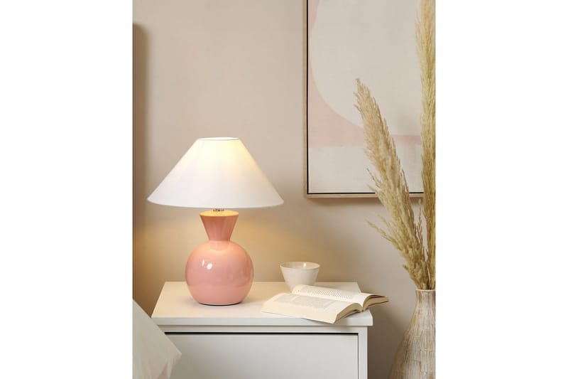 Luminoso Bordlampe 40 cm E27 - Rosa/Hvit - Belysning - Innendørsbelysning & Lamper - Nattlampe - Nattlampe bord