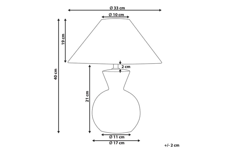 Luminoso Bordlampe 40 cm E27 - Rosa/Hvit - Belysning - Innendørsbelysning & Lamper - Nattlampe - Nattlampe bord