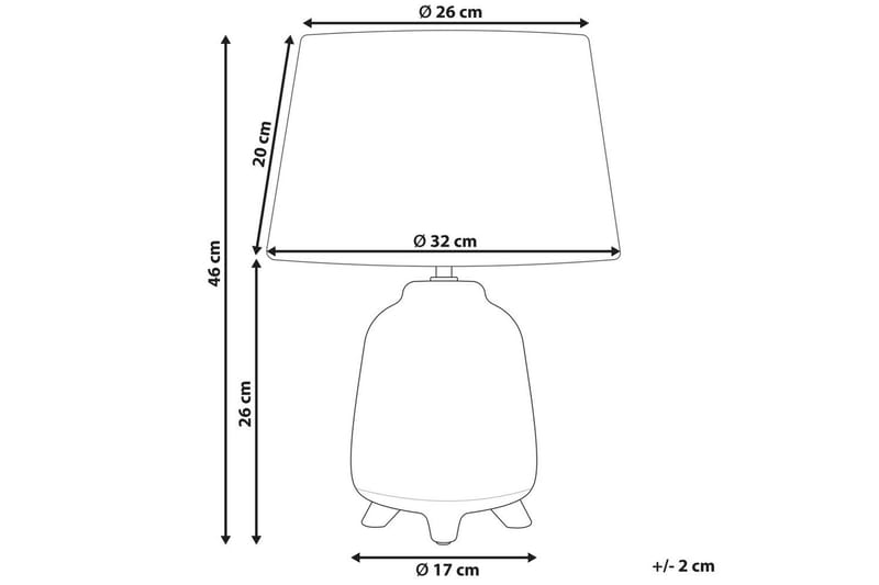 Lummenai Bordlampe 46 cm E27 - Grå/Hvit - Belysning - Innendørsbelysning & Lamper - Nattlampe - Nattlampe bord