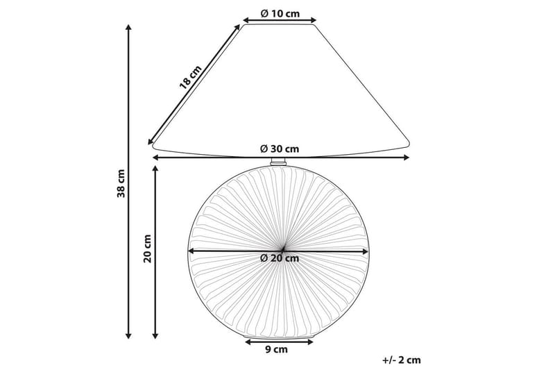 Lunis Bordlampe 38 cm E14 - Transparent/Hvit - Belysning - Innendørsbelysning & Lamper - Nattlampe - Nattlampe bord