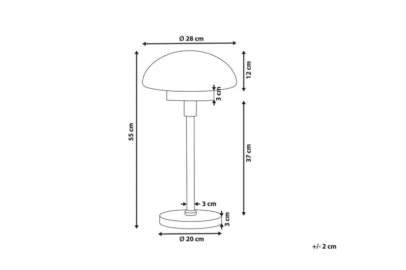 Maltiba Bordlampe 66 cm E27 - Svart/Hvit - Belysning - Innendørsbelysning & Lamper - Nattlampe - Nattlampe bord