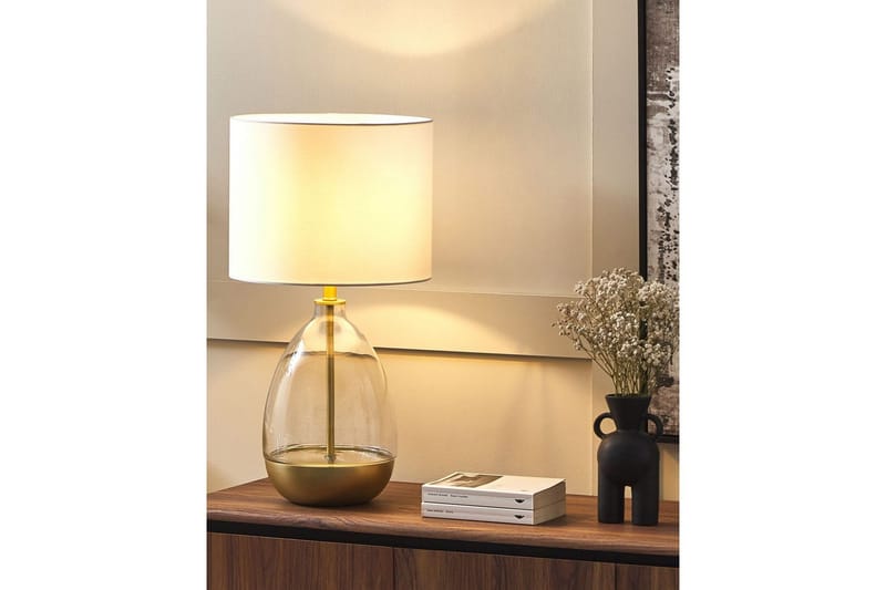 Mariab Bordlampe 63 cm E27 - Hvit - Belysning - Innendørsbelysning & Lamper - Nattlampe - Nattlampe bord