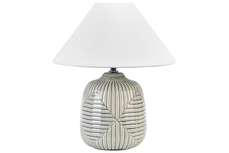 Mykonos Bordlampe 37 cm E14 - Grå/Hvit - Belysning - Innendørsbelysning & Lamper - Nattlampe - Nattlampe bord