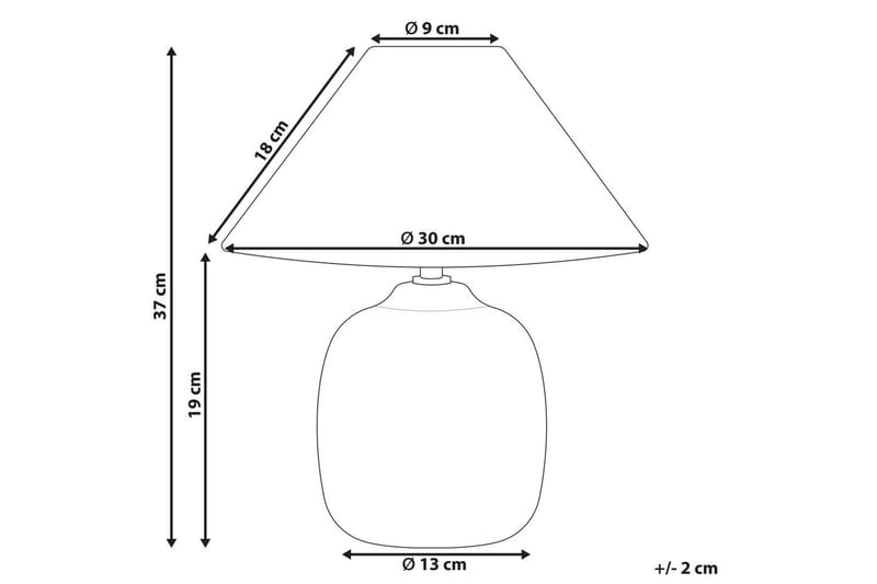 Mykonos Bordlampe 37 cm E14 - Grå/Hvit - Belysning - Innendørsbelysning & Lamper - Nattlampe - Nattlampe bord