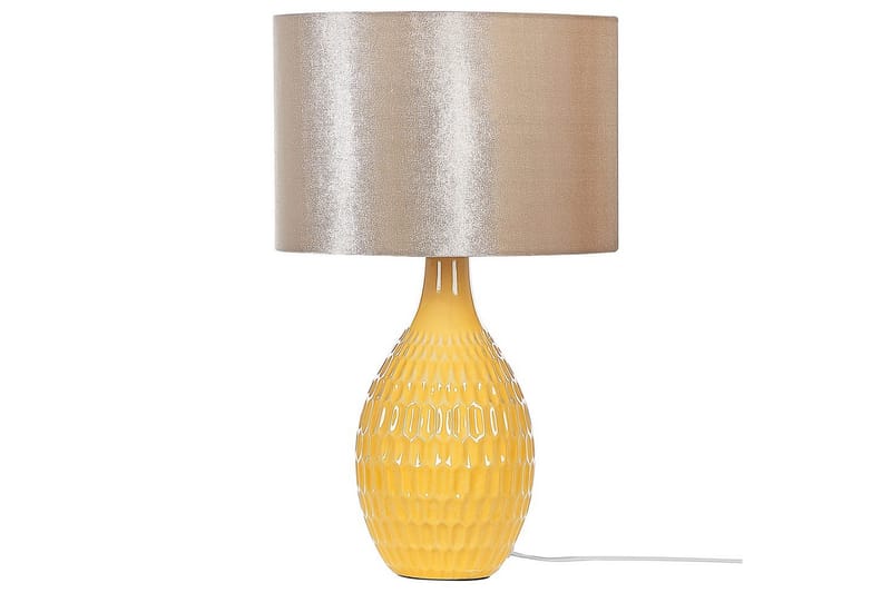 Palko Bordlampe 52 cm E27 - Gul/Beige - Belysning - Innendørsbelysning & Lamper - Nattlampe - Nattlampe bord