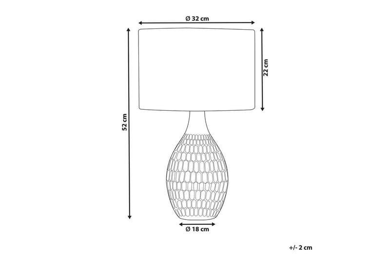 Palko Bordlampe 52 cm E27 - Gul/Beige - Belysning - Innendørsbelysning & Lamper - Nattlampe - Nattlampe bord