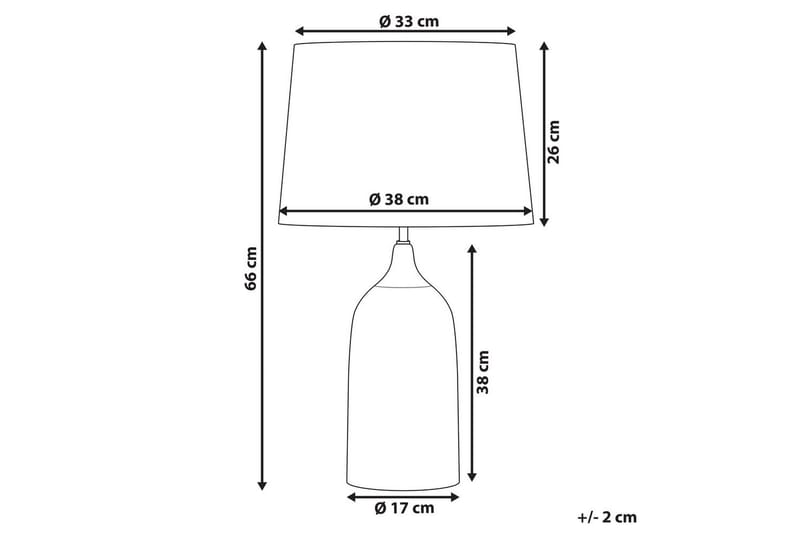 Palmarola Bordlampe 66 cm E27 - Blå/Hvit - Belysning - Innendørsbelysning & Lamper - Nattlampe - Nattlampe bord