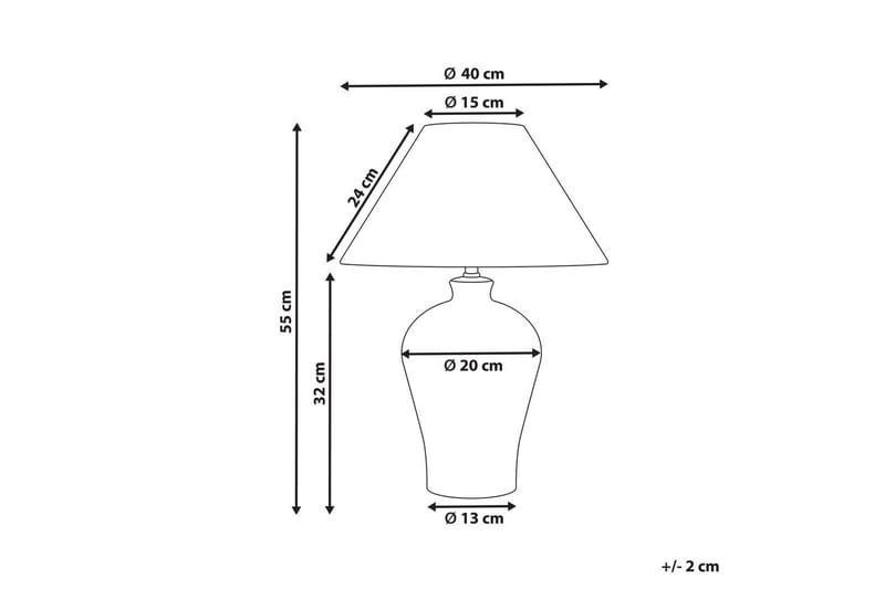 Partuk Bordlampe 55 cm E27 - Off white/Lyseblå - Belysning - Innendørsbelysning & Lamper - Nattlampe - Nattlampe bord