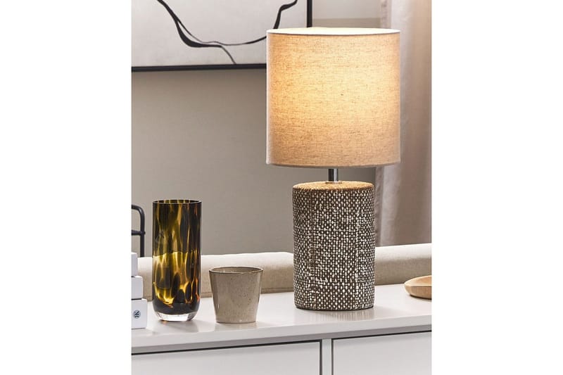 Pyskalo Bordlampe 43 cm E14 - Brun/Beige - Belysning - Innendørsbelysning & Lamper - Nattlampe - Nattlampe bord