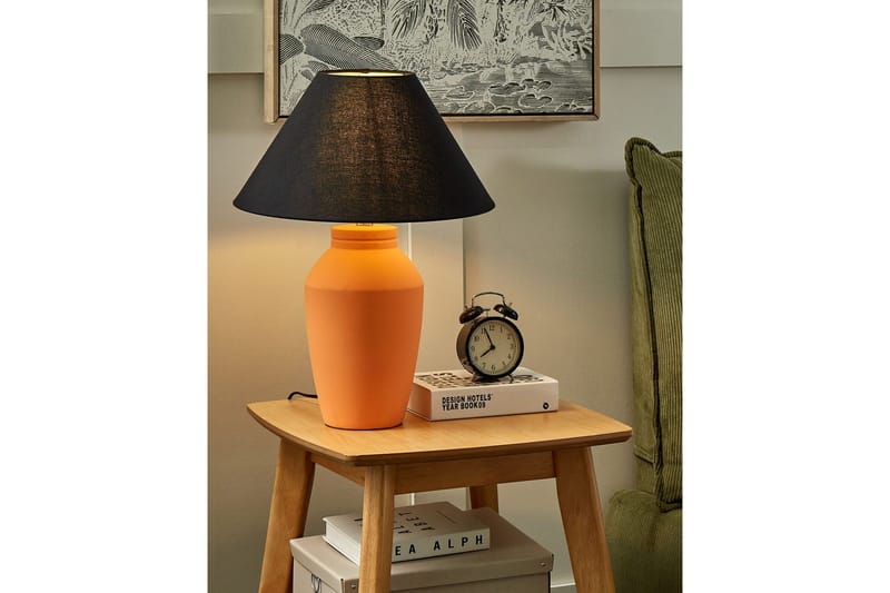 Rodbrera Bordlampe 52 cm E27 - Oransje/Svart - Belysning - Innendørsbelysning & Lamper - Nattlampe - Nattlampe bord