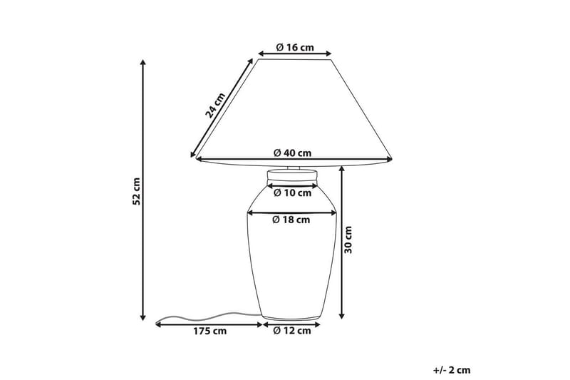 Rodbrera Bordlampe 52 cm E27 - Oransje/Svart - Belysning - Innendørsbelysning & Lamper - Nattlampe - Nattlampe bord