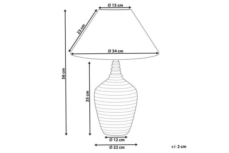 Sandreis Bordlampe 56 cm E27 - Kremhvit - Belysning - Innendørsbelysning & Lamper - Nattlampe - Nattlampe bord