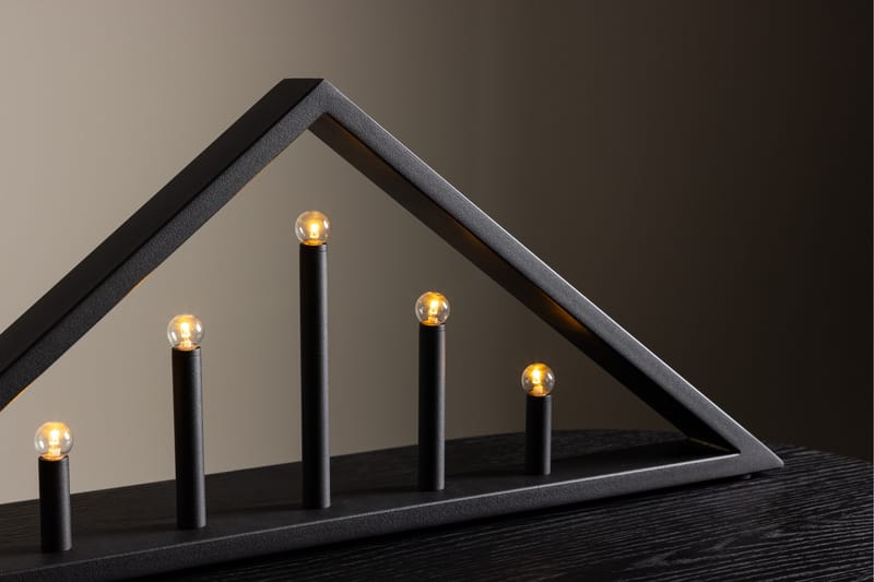 Sankt Adventsstake 26 cm - Svart - Belysning - Innendørsbelysning & Lamper - Nattlampe - Nattlampe bord