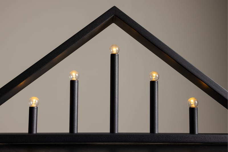 Sankt Adventsstake 26 cm - Svart - Belysning - Innendørsbelysning & Lamper - Nattlampe - Nattlampe bord