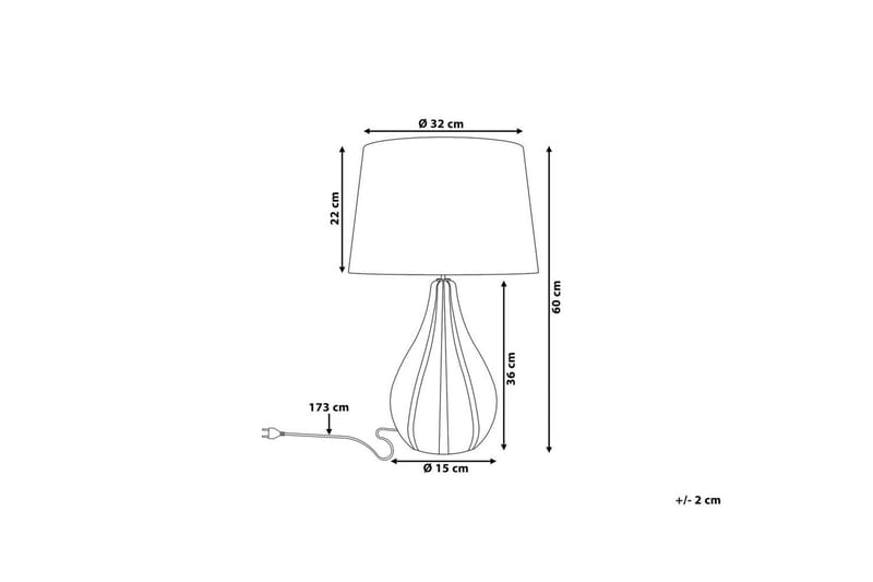 Sardinien Bordlampe 60 cm E27 - Svart - Belysning - Innendørsbelysning & Lamper - Nattlampe - Nattlampe bord