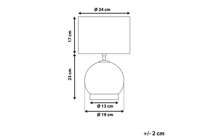 Skaffe Bordlampe 40 cm E27 - Grå/Hvit - Belysning - Innendørsbelysning & Lamper - Nattlampe - Nattlampe bord