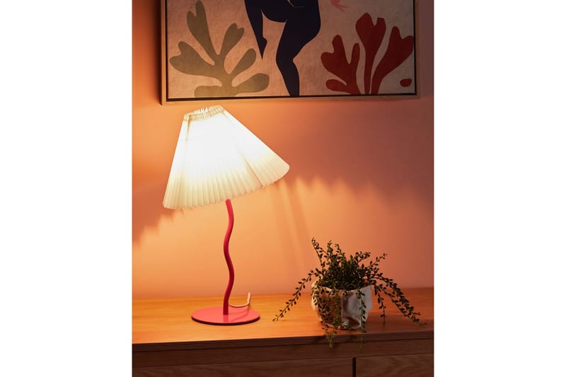 Skiros Bordlampe 48 cm E27 - Fuchsia/Hvit - Belysning - Innendørsbelysning & Lamper - Nattlampe - Nattlampe bord