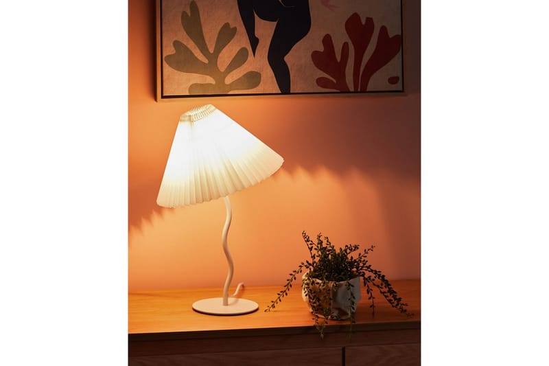 Skiros Bordlampe 48 cm E27 - Hvit - Belysning - Innendørsbelysning & Lamper - Nattlampe - Nattlampe bord