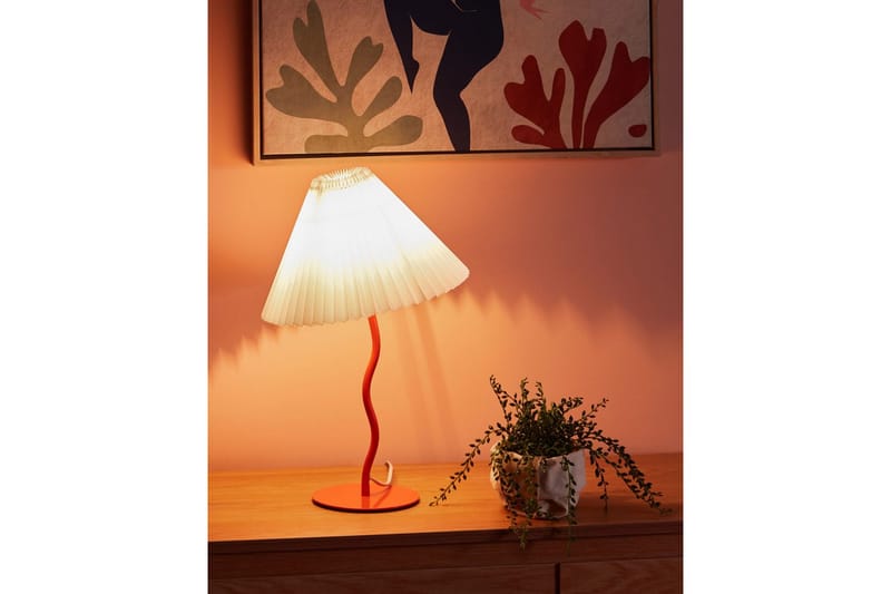 Skiros Bordlampe 48 cm E27 - Oransje/Hvit - Belysning - Innendørsbelysning & Lamper - Nattlampe - Nattlampe bord