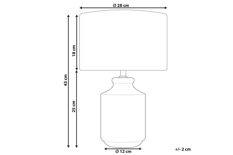 Soya Bordlampe 43 cm E27 - Grå/Hvit - Belysning - Innendørsbelysning & Lamper - Nattlampe - Nattlampe bord