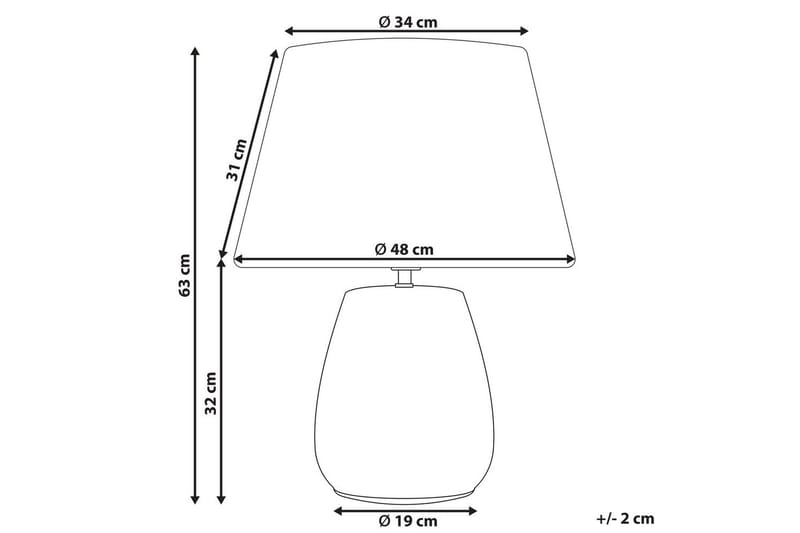 Spargi Bordlampe 63 cm E27 - Flerfarget - Belysning - Innendørsbelysning & Lamper - Nattlampe - Nattlampe bord