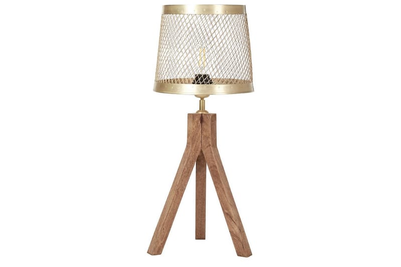 Syrbek Bordlampe 63 cm E27 - Mørkt tre/Messing - Belysning - Innendørsbelysning & Lamper - Nattlampe - Nattlampe bord