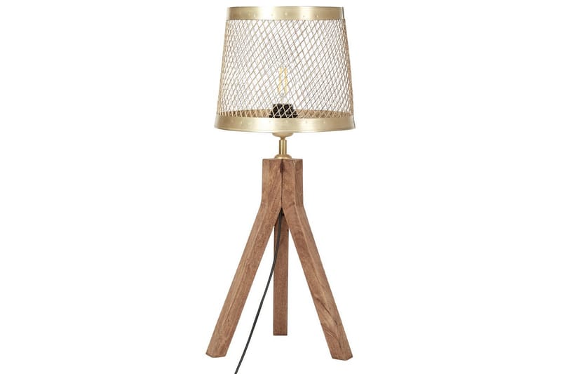 Syrbek Bordlampe 63 cm E27 - Mørkt tre/Messing - Belysning - Innendørsbelysning & Lamper - Nattlampe - Nattlampe bord