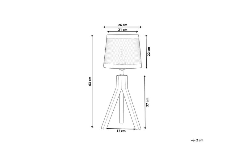 Syrbek Bordlampe 63 cm E27 - Mørkt tre/Messing - Belysning - Innendørsbelysning & Lamper - Nattlampe - Nattlampe bord