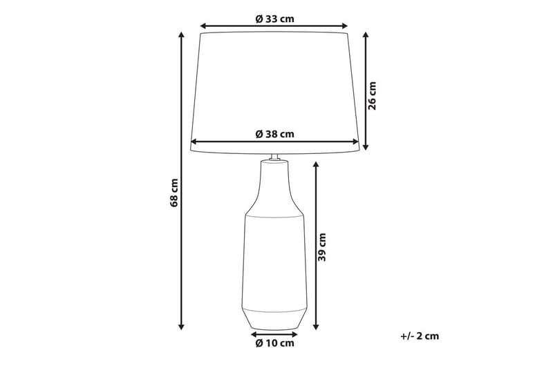 Tavolara Bordlampe 68 cm E27 - Svart/Hvit - Belysning - Innendørsbelysning & Lamper - Nattlampe - Nattlampe bord